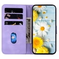 thumbnail image 4 of Compatible with Samsung Galaxy A02 Embossed Lily Wallet Case with Card Holder PU Leather Flip Cover, 4 of 5