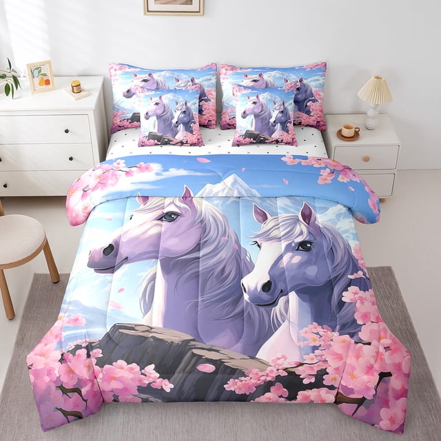 YST Galloping Horse 7-Piece Comforter Set, Full