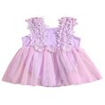 thumbnail image 1 of Infant Girls Romper Dress Lace Flower Sleeveless Mesh Tulle Jumpsuits, 1 of 9