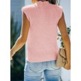 thumbnail image 3 of Faithtur Débardeur Tricoté d'Été pour Femmes, Couleur Unie Sans Manches Col Rond Slim Mode Urbaine, 3 of 4