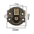 thumbnail image 2 of Luckyn 5/12set Jewelry Box Hasp Clasp Suitcase Wood Chest Cabinet Decorative Lock Latch, 2 of 5