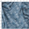 thumbnail image 4 of Soimoi Blue Modal Satin Fabric Snow Flakes Floral Fabric Prints By Yard 42 Inch Wide, 4 of 5