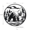 thumbnail image 2 of Metal Black Wall Decor Hunting Bear, 2 of 3