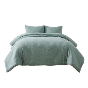 Bhg Tonal Paisley Matelasse 3pc Comf set Green-King