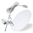 thumbnail image 4 of Home Concept 2 Light 16 Inch Swag Hanging Drum Pendant, White Linen, 4 of 4