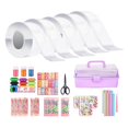thumbnail image 2 of Baohd Blow Bubbles Double Sided Tape Waterproof Tapes Strips Transparent Tape 5cm with Storage Box 5PCS Clear, 2 of 9