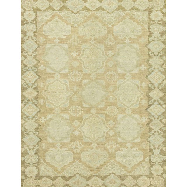 Ahgly Company Indoor Rectangle Abstract Brown Gold Oriental Area Rugs, 3' x 5'