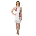 thumbnail image 1 of bebe Women's Embroidered Ruffle Hem Dress, White, 10, 1 of 1