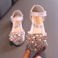 thumbnail image 1 of DPTALR Sandales de Danse pour Bébé Fille Enfants à Perles et Strass, Semelle Souple Antidérapante, 1 of 9