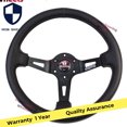 thumbnail image 4 of 13 inch Universal Deep Dish Racing MOMO Steering Wheel Car Leather Steering Wheel -, 4 of 4