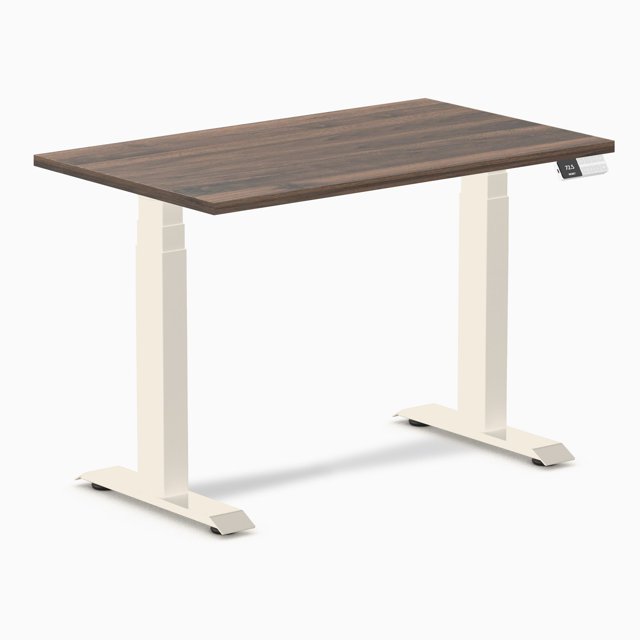 Desky Dual Mini Sit Stand Desk - Jarrah Legno / 40 x 24 inches / Wheat