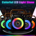 thumbnail image 4 of Karaoke Machine with 2 Wireless Microphones, Portable PA Speaker with Dynamic LED Lights, Support TWS REC/FM/AUX/USB/TF Playback for Home P, 4 of 8