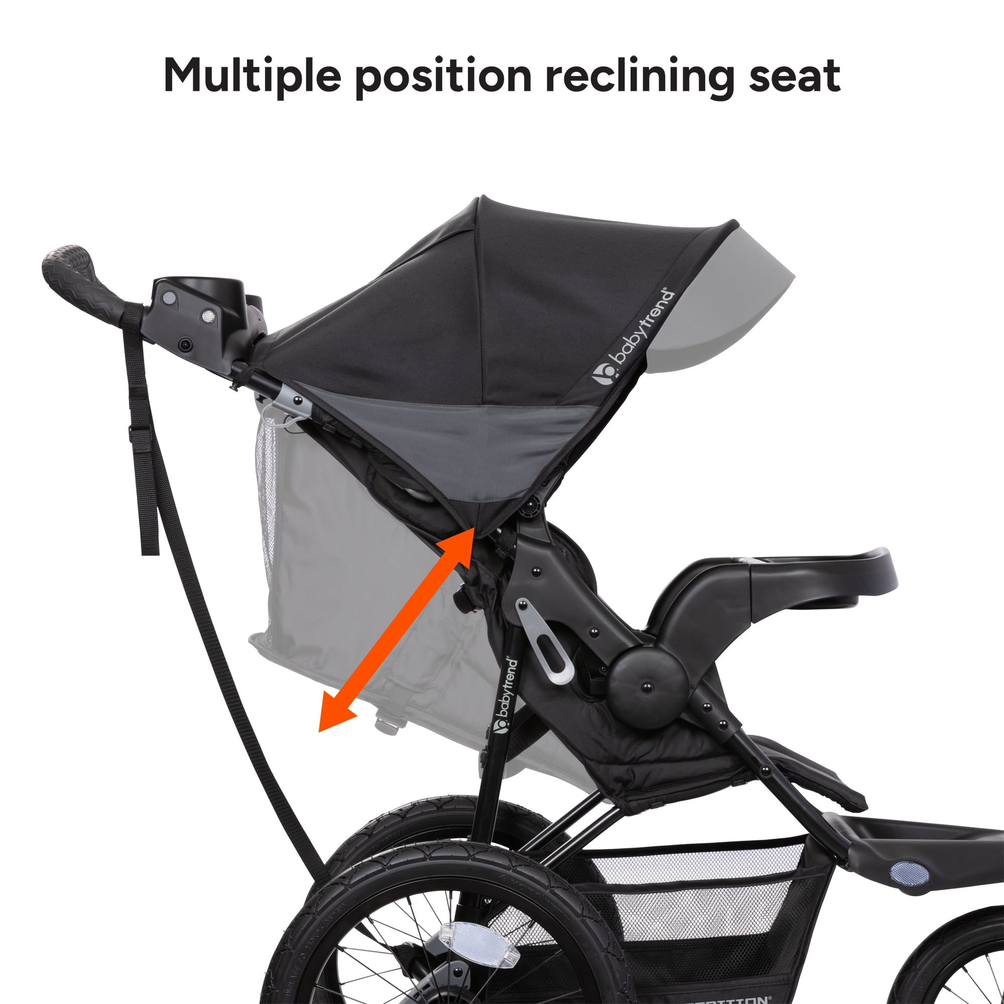 Baby Trend Expedition Zero Flat Jogger Travel System with Led Lights with EZ Lift Plus Infant Car Seat and Base