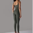 thumbnail image 4 of AherBiu Workout Bodysuits for Women Sleeveless Square Neck Ribbed Slim Yoga Jumpsuits Joggers Rompers, 4 of 6