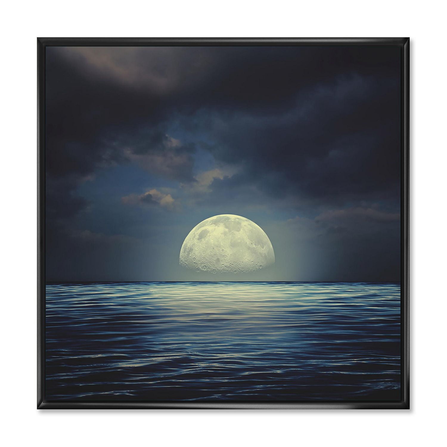 Float Ip Designart Super Moon Over The Sea II FLOAT FRAME WALL ART - Walmart.ca