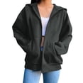 thumbnail image 1 of MeetoTime Sweat à Capuche Zippé Doublé Polaire pour Femmes Veste Décontractée à Manches Longues avec Poches, 1 of 6