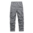 thumbnail image 1 of Men's Casual Cargo Joggers with Elastic Drawstring Waist and Multiple Utility Pockets for Everyday Comfort and Versatile Wear, 1 of 4