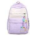 thumbnail image 1 of Junior High School Student Backpack 3-6 Grades Contrast Backpack for Primary School Students and Female Campus, 1 of 5