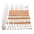 thumbnail image 2 of 40/65/85Pcs Air Plasma Cutting Tips For L-G-40 PT-31 Cutter Consumables CUT-40 CUT-50D Swirling Rings Electrode Shield Cups ,Easy to Use, 2 of 7