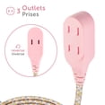 thumbnail image 2 of Globe Electric 9-ft Metallic Pink Fabric Extension Cord, 2 of 5