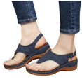 thumbnail image 3 of XZNGL Slippers for Womens Slippers Flip Flops Womens Wedge Heel Flip Flops Multicolor Embroidered Sandals Slippers, 3 of 3