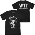 thumbnail image 1 of Fireball Whiskey Logo T-Shirt à Imprimé WTF devant et Dos - Très Grand, 1 of 3