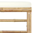 thumbnail image 5 of vidaXL 4 Piece Garden Lounge Set with Cream White Cushions Bamboo, 5 of 5