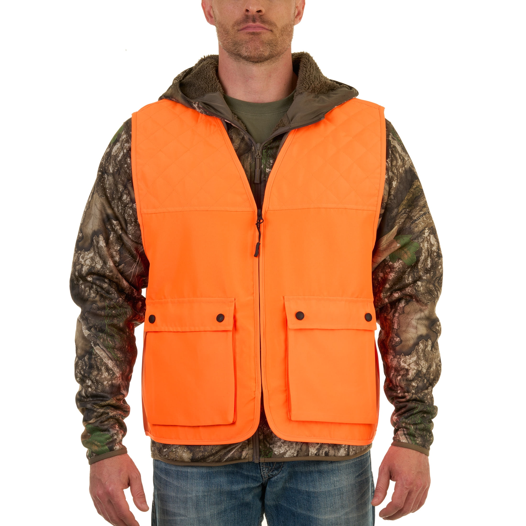 Realtree Blaze Orange Men's Hunting Cover Vest, S/M