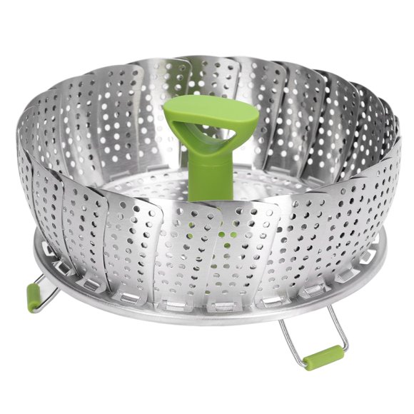 HURRISE Cooking Utensil,Folding Steam Basket,Steam Basket Multipurpose Stainless Steel Folding Steam Rack for Kitchen