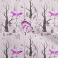 thumbnail image 1 of oneOone Georgette Viscose Purple Fabric Deer Sewing Material Print Fabric By The Yard 42 Inch Wide, 1 of 5