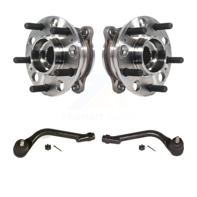 Transit Auto Front Wheel Bearing and Tie Rod End Kit for Car Hyundai Santa Fe XL - Left Right Side (Driver Passenger) K7T-101162