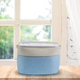 thumbnail image 2 of Sundries Storage Basket Foldable Cotton Linen Box for Home Bedroom Houseroom, 2 of 6