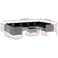 thumbnail image 4 of vidaXL 10 Piece Garden Lounge Set with Cushions Poly Rattan Brown, 4 of 5