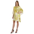 thumbnail image 3 of Bimba Printed Caftan Gown Maxi Robe Dress For Women Beachwear Short Swimsuit Cover Up, 3 of 7