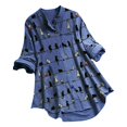 thumbnail image 1 of Betiyuaoe T Shirts T-shirt à Manches Longues à Col Rond à Imprimé Chat pour Femme, 1 of 4