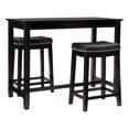 thumbnail image 1 of Linon Claridge Wood Three Piece Counter Dining Set Faux Leather Seats in Black, 1 of 11