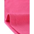 thumbnail image 5 of INSPIRE CHIC Women's V Neck 3/4 Sleeves Solid Knitted Buttons Decor Ruched Top Small Hot Pink, 5 of 5