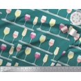 thumbnail image 2 of Soimoi Green Velvet Fabric Paisley Ethnic Decor Fabric Printed Yard 58 Inch Wide, 2 of 3