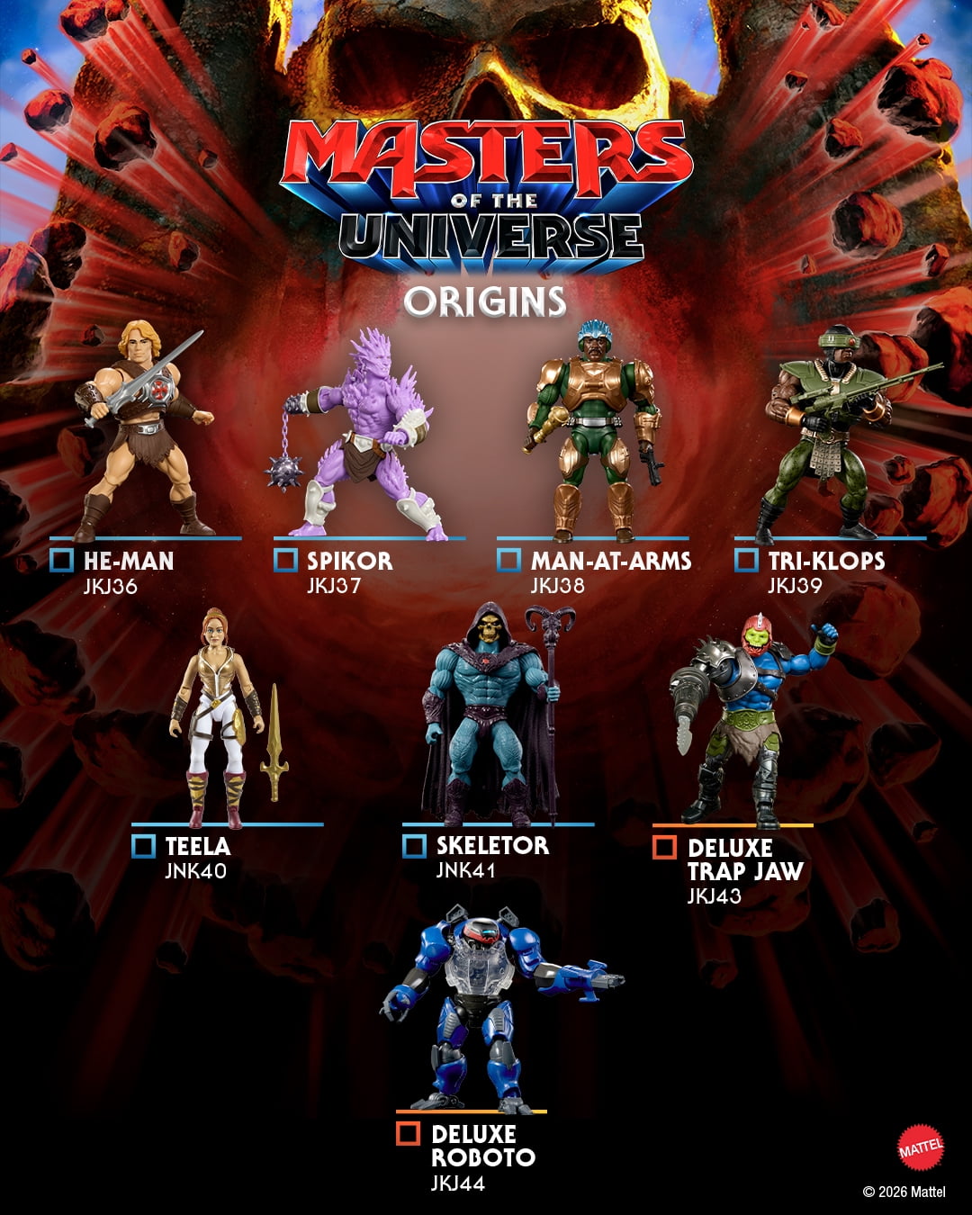 Figurine articulée Spikor Origins Masters of the Universe, méchant du film de 2026 de 14 cm