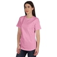 thumbnail image 4 of Inkmeso Womens Basic Crewneck Tshirt Short Sleeve Regular Fit Long Tee Workout Top, 4 of 8