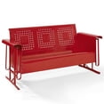 thumbnail image 1 of Crosley Furniture Bates Metal Gliding Patio Sofa in Bright Red, 1 of 7