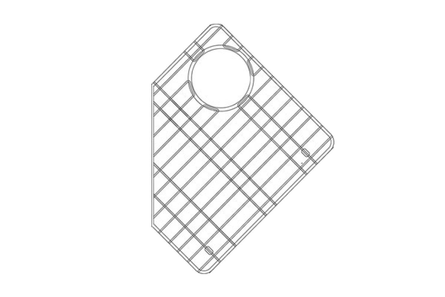 American Imaginations 26 pouces. Grille d'évier de cuisine W AI-34695
