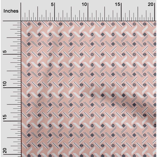 oneOone Viscose Jersey Fabric Line|Diamond & Triangle Geometric Print Fabric By The Yard 60 Inches Wide