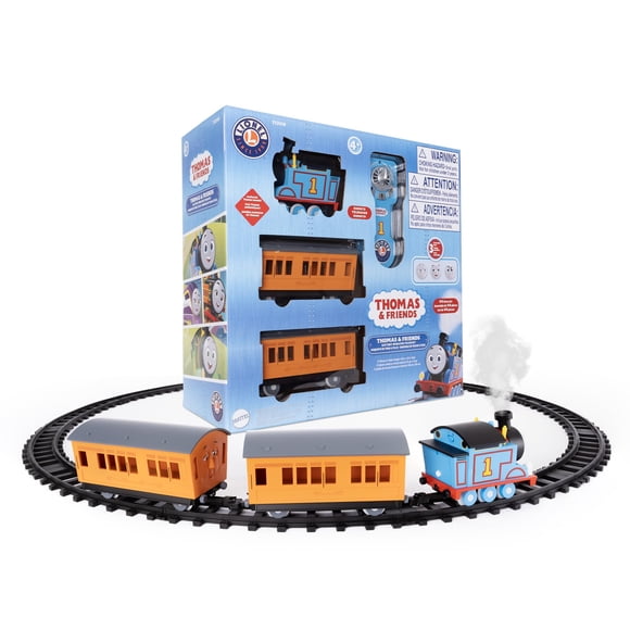 Lionel Mattel Thomas & Friends Battery O Gauge Toy Train Set with Remote, Locomotive, Train Cars, & Track with Authentic Train Sounds, Lights, & Water Vapor Smoke Effects for K