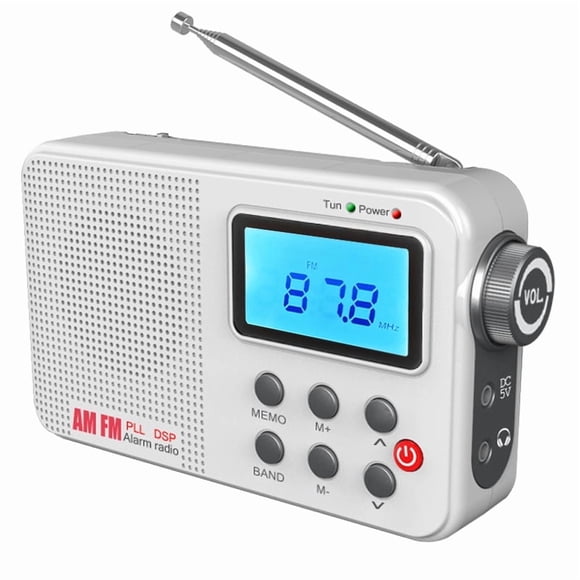 Portable Radio AM FM SW Full-Band Radio With LCD Display,Built-in Speaker, 20 Preset Stations Stereo Radio for Long Range Reception,Battery or USB Powered,3.5mm Headphone Jack for Home&Outdoor Use