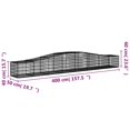 thumbnail image 4 of vidaXL Arched Gabion Baskets 20 pcs 400x50x40/60 cm Galvanised Iron, 4 of 4