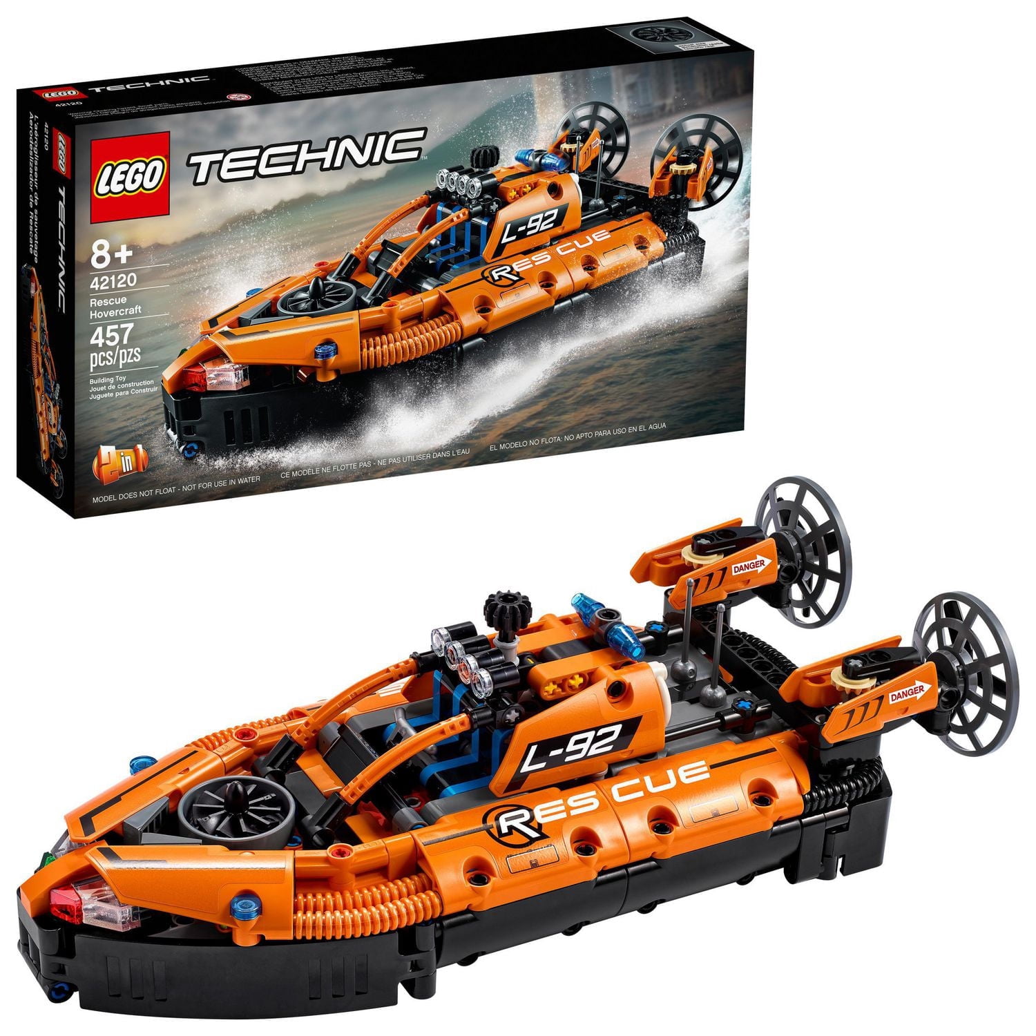 LEGO Technic Rescue Hovercraft 42120 Toy Building Kit (457 Pieces)