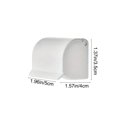 thumbnail image 3 of White Wall Mounted Shaving Tool Rack Bathroom Storage Box Waterproof Transparent Hook Bracket Punch Free Organizer For Razor Brush Daily Use 0.07 Lb, 3 of 7
