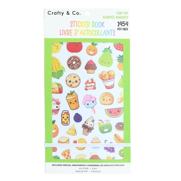 CRAFTY & CO. Food Sticker Book 1454 pcs