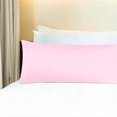 thumbnail image 2 of PiccoCasa Body Pillowcase 300 Thread Count Egyptian Cotton Pillowcase Standard Pink, 2 of 10